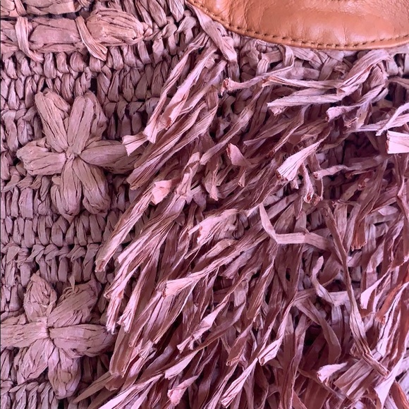 Anthropologie small pink straw bag - Picture 3 of 4